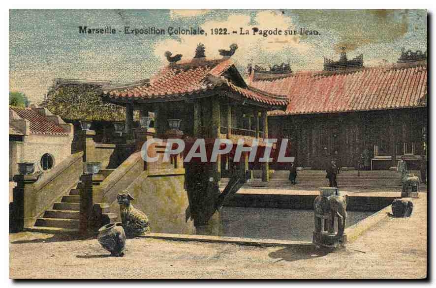 CPA Marseille Exposition Coloniale 1922 La Pagode sur l'eau 