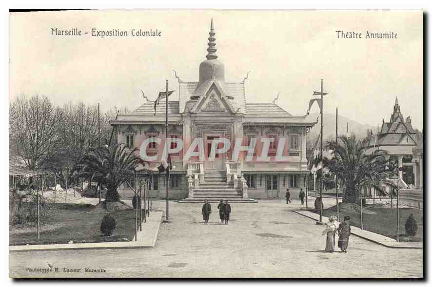 CPA Marseille Exposition Coloniale Theatre Annamite 