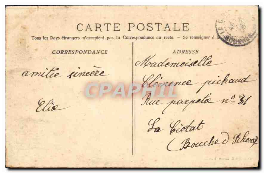 CPA Marseille Interieur du Vieux Port et le Transbordeur  — Rückseite