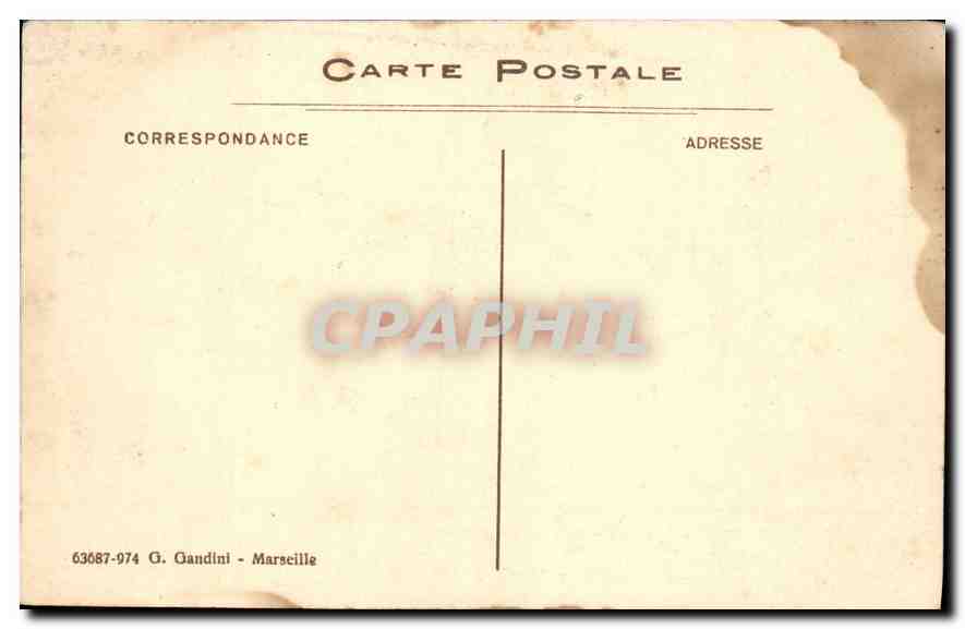 CPA Marseille la Corniche et l'Anse du Prophete  — Rückseite