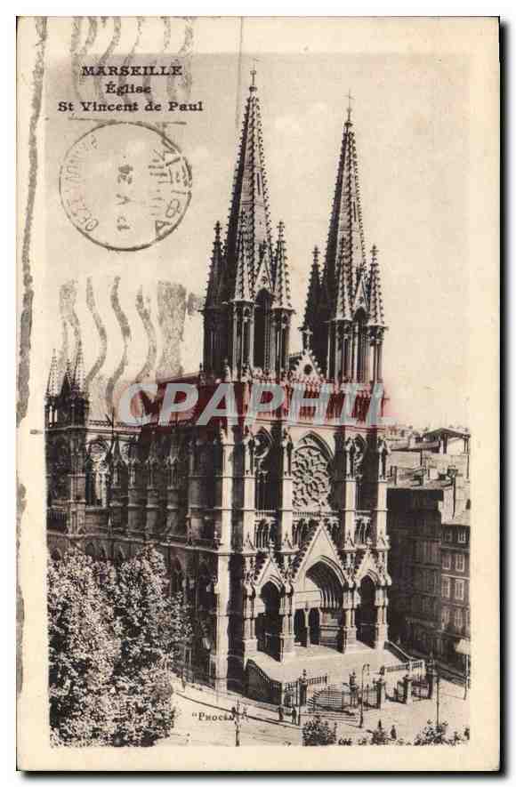 CPA Marseille Eglise St Vincent de Paul 