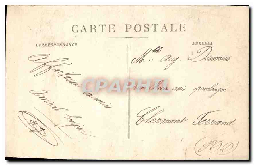 CPA Marseille Fontaine Cantini  — Rückseite