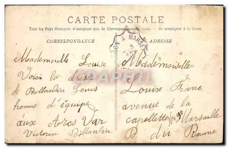CPA Marseille Ascenseurs de N D de la Garde  — Rückseite
