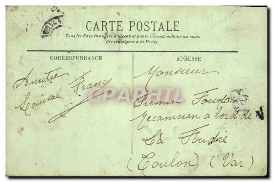 CPA Marseille les Docks  — Verso