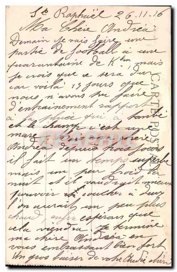 CPA Marseille Fontain Estrangin  — Verso
