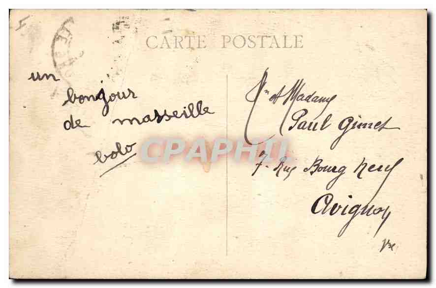 CPA Marseille Porte d'Aix  — Verso