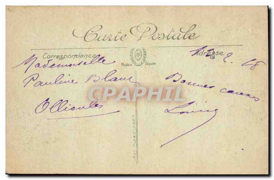 CPA Marseille Ensemble du Palais Longchamp  — Verso