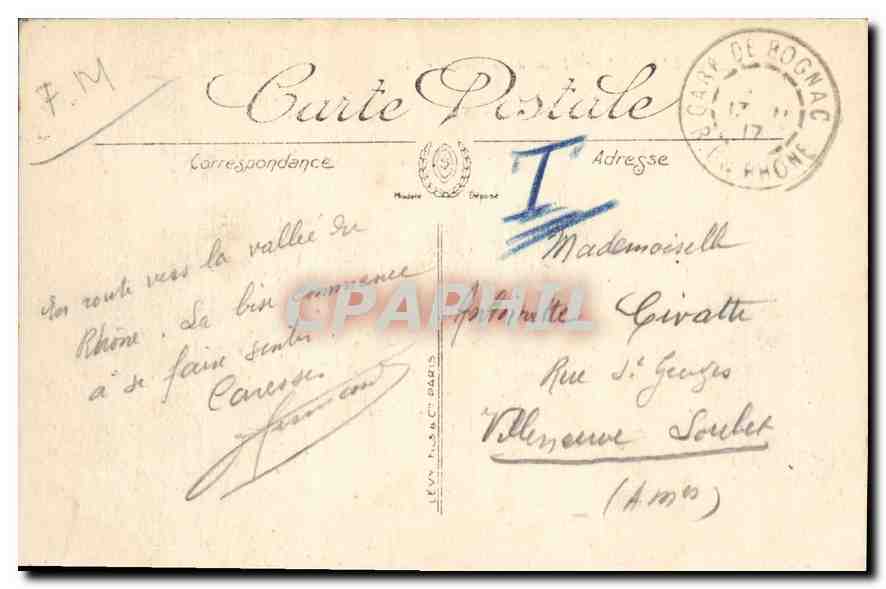 CPA Marseille Notre Dame de la Garde  — Verso