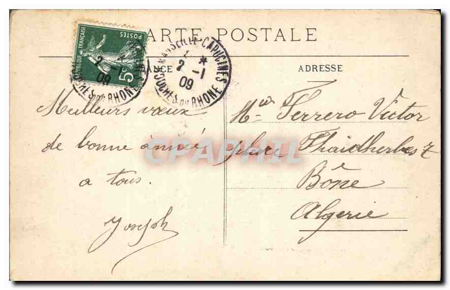 CPA Marseille  — Rückseite