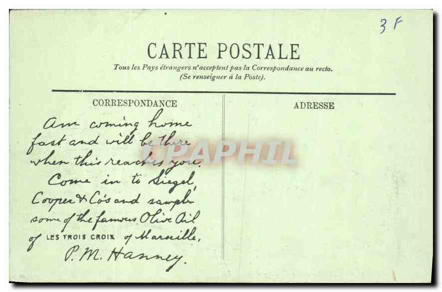 CPA Marseille le Chateau d'If  — Verso
