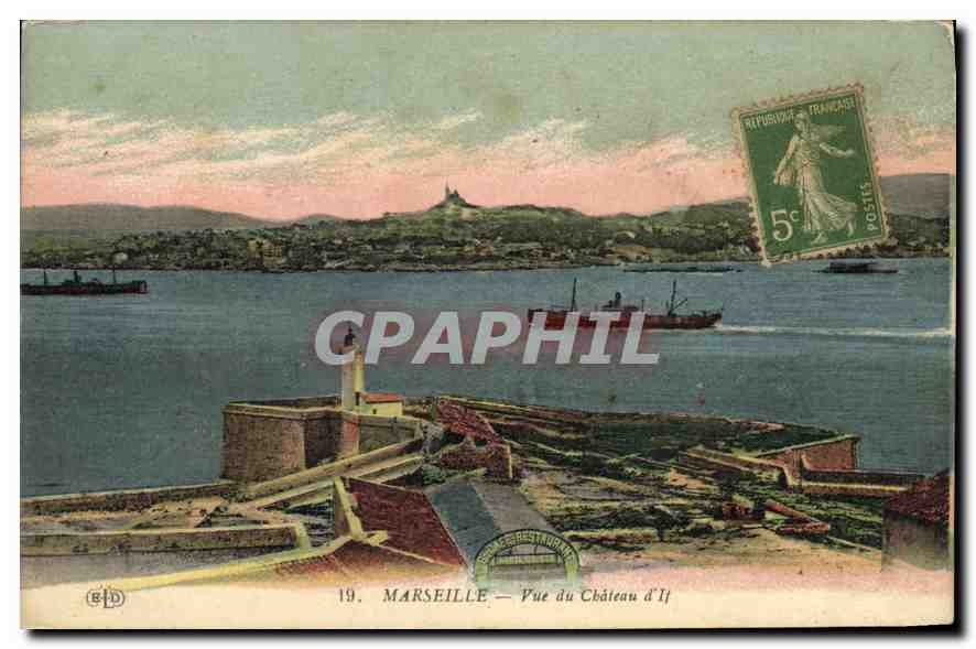 CPA Marseille Vue du Chateau d'If 