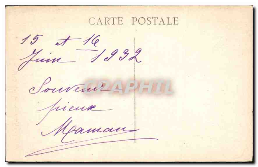 CPA Marseille Notre Dame de la Garde  — Rückseite