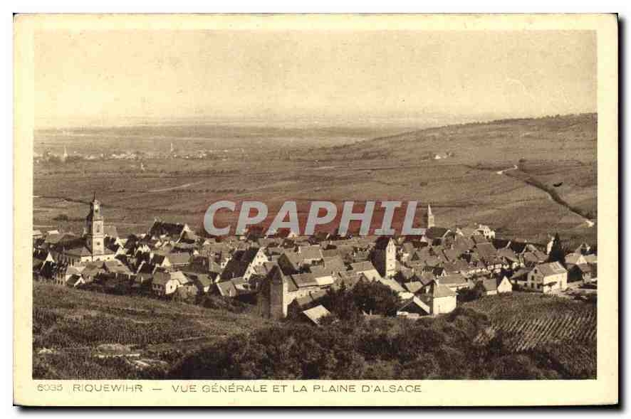 Riquewihr — Vue générale et la plaine d'Alsace — Braun & Cie, Imp. Editeur, Kuhhouse-Dornach