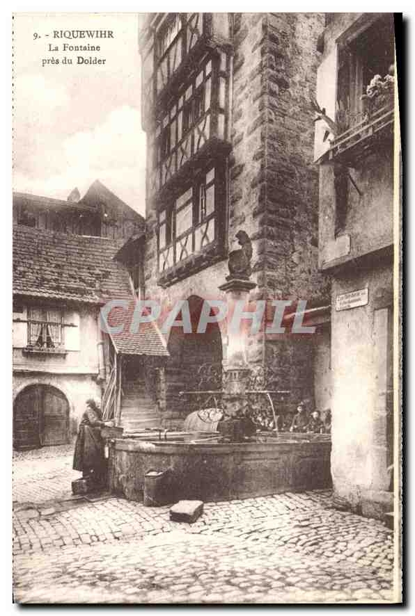 Riquewihr — La Fontaine près du Dolder — éditeur Ch. Berthet, Strasbourg
