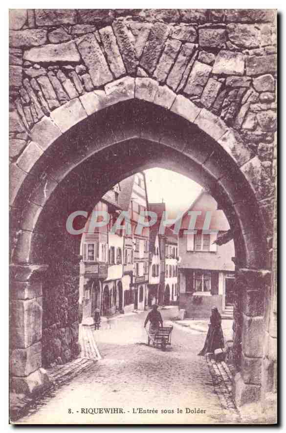 Riquewihr - L'Entrée sous le Dolder — éditeur On. Bergeret, Strasbourg, n°8