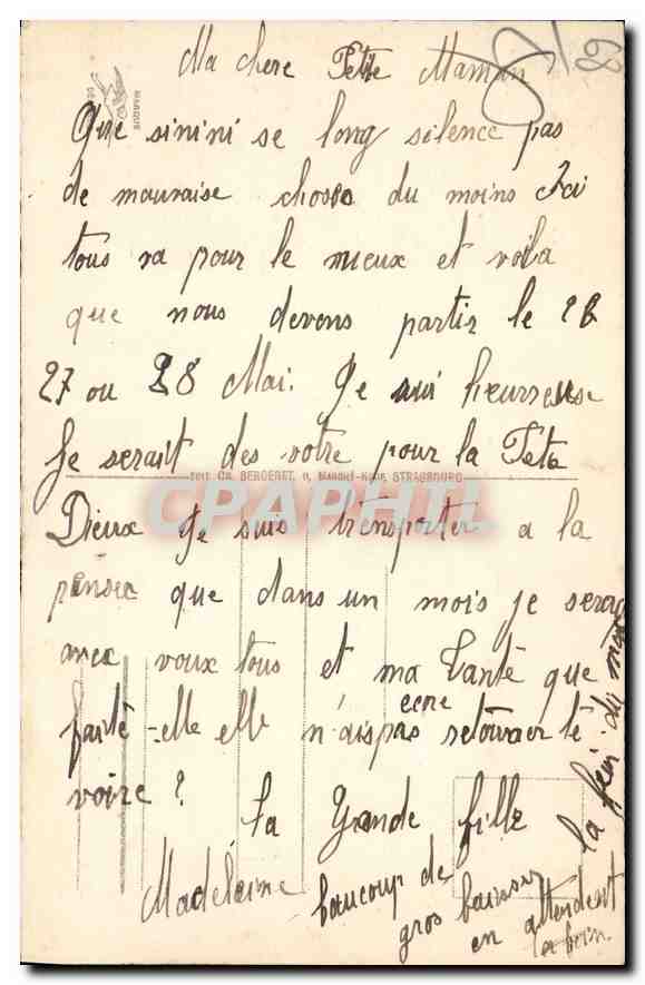 Mulhouse - Hôtel des Postes — éditeur Grapptil, n° 52 — Verso