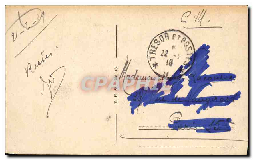 Mülhausen i. Elsass — Bollwerkturm an der Metzerstrasse — éditeur E.H. Série No. 18 — Verso