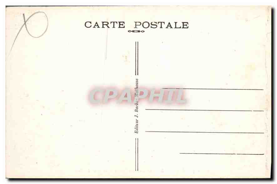Mulhouse — L'Hôtel des Postes et le Pont du Canal — Craphil, n° 687 — Verso