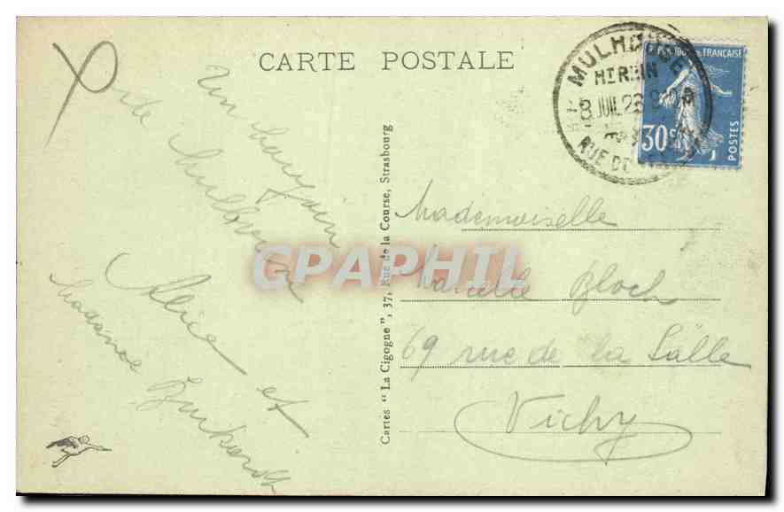 CPA Mulhouse Le Theatre  — Rückseite