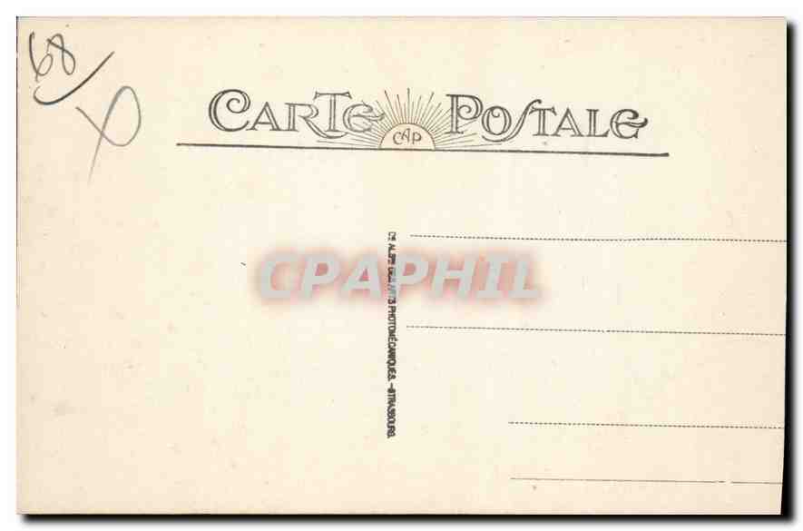 CPA Mulhouse L'Hotel des Postes et le Canal  — Rückseite