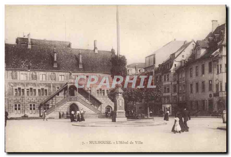 Mulhouse - L'Hôtel de Ville — éditeur Ch. Berberet, Strasbourg, n°7