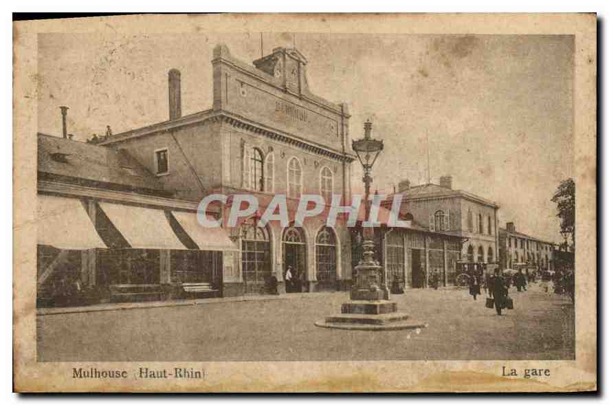 CPA Mulhouse Haut Rhin La Gare 