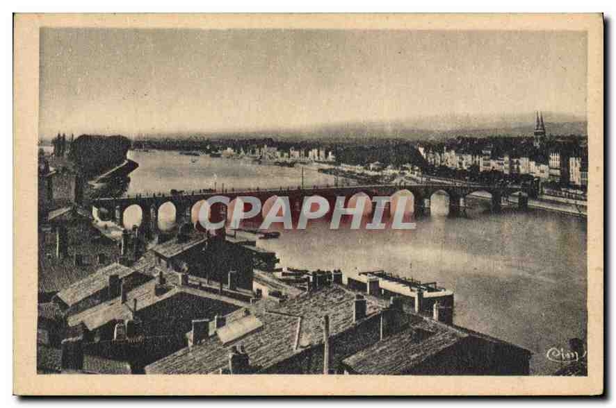 Macon (S.-et-L.) — Patrie de Lamartine — Vue panoramique, le Pont les Quais