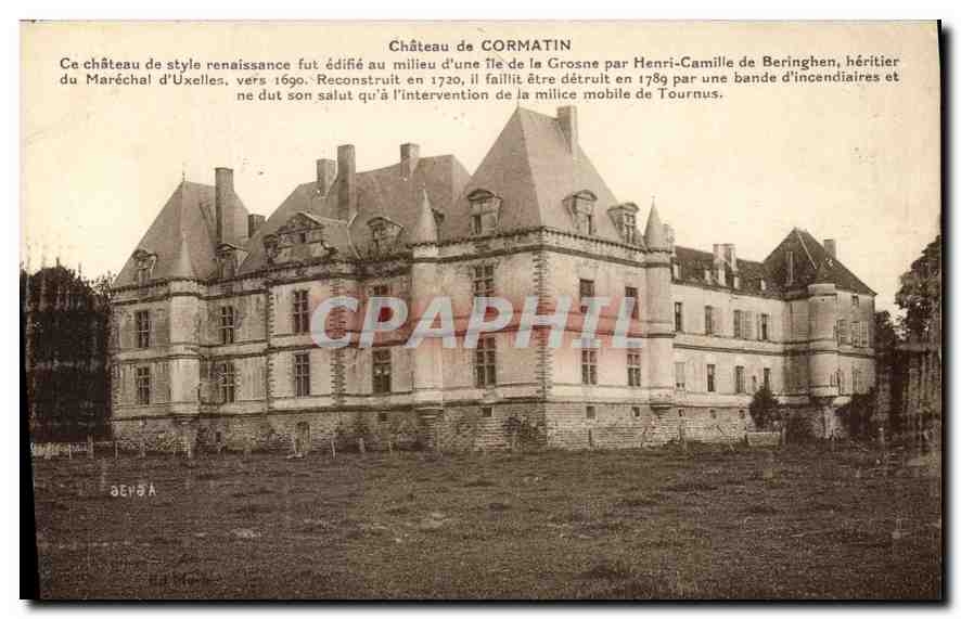 Château de Cormatin — style Renaissance, reconstruction 1720 — éditeur GERVÃ