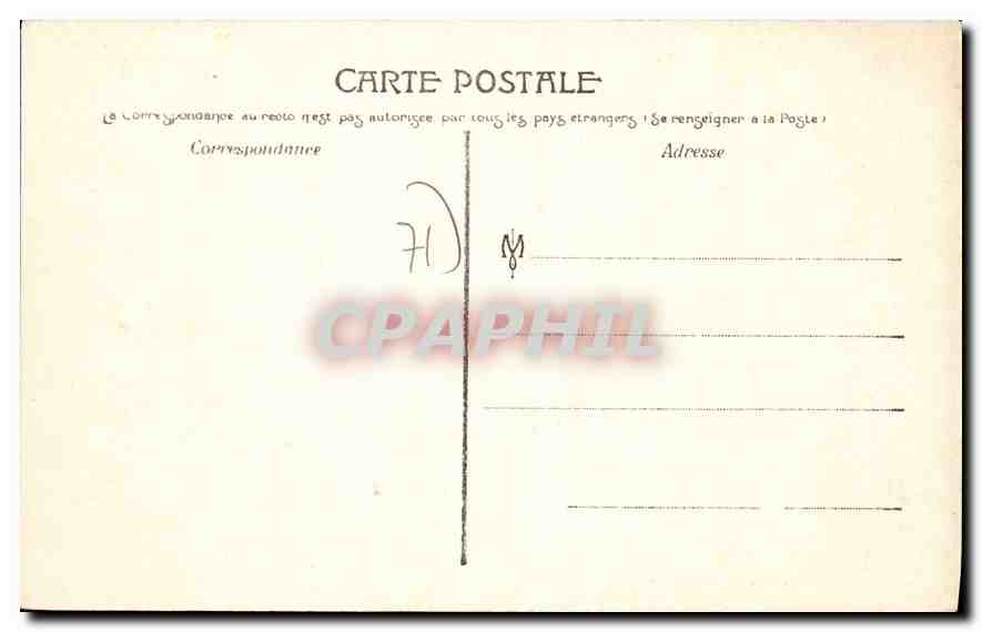 Dracy-les-Couches — Le Château — Éditeur anonyme, n° de série non visible — Reverso
