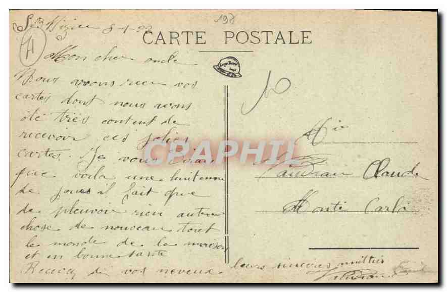 CPA Saint Nizier sur Arroux Le Monument aux Morts Militaria — Verso