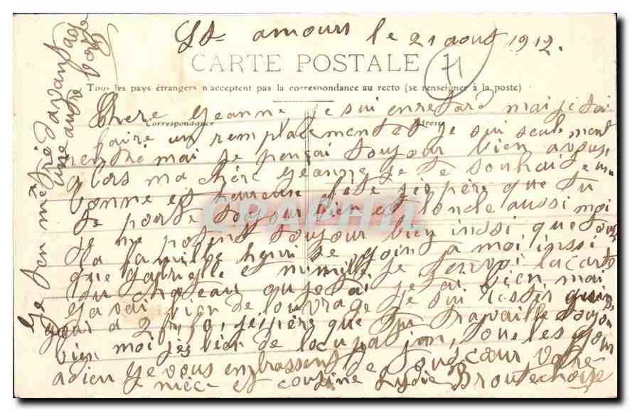 CPA Farges les Macon Le Chateau  — Rückseite