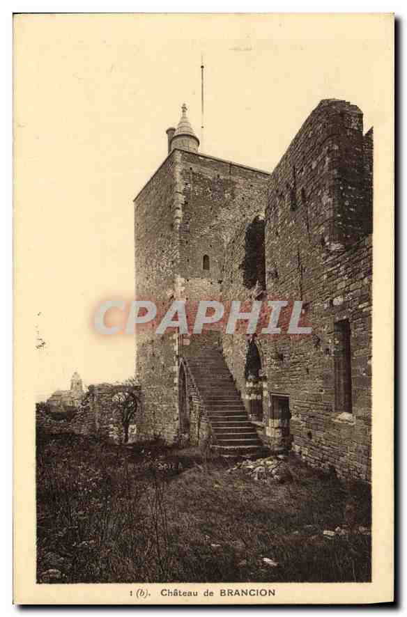 Château de Brancion — ruines avec escalier — éditeur non identifié, n° de série 1(b)