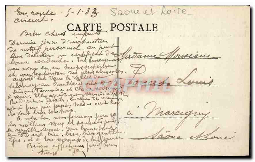 CPA La Bourgogne Historique et Monumentale Ruines du château de Lournand  — Verso