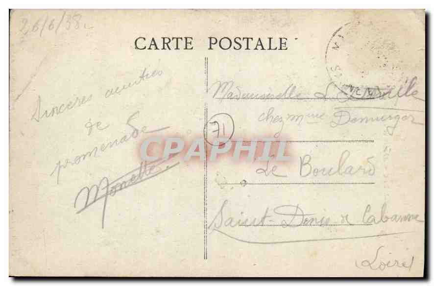 Anzy-le-Duc — Abside et clocher de l'église — Phot. Combier, Mâcon — Reverso