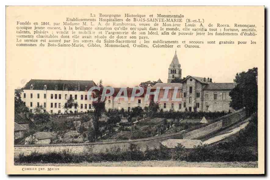 CPA La Bourgogne Historique et Monumentale Etablissements hospitaliers de Bois Sainte Marie
