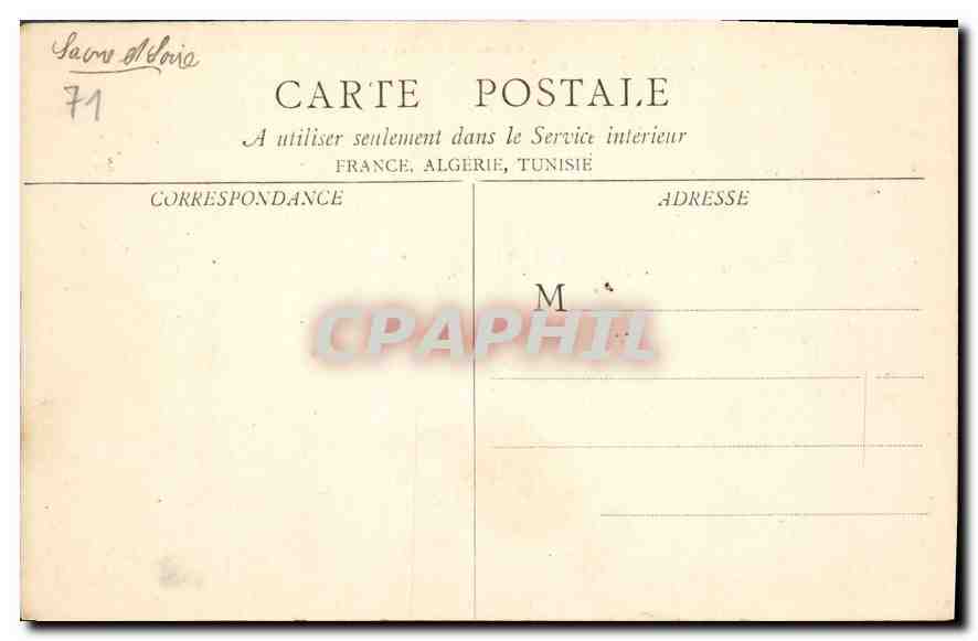 Château de DIGOINE (Palinges) — Collection des Châteaux de Bourgogne, Phototype Bourgeois Frères Chalon-sur-Saône, n° 994 — Rückseite