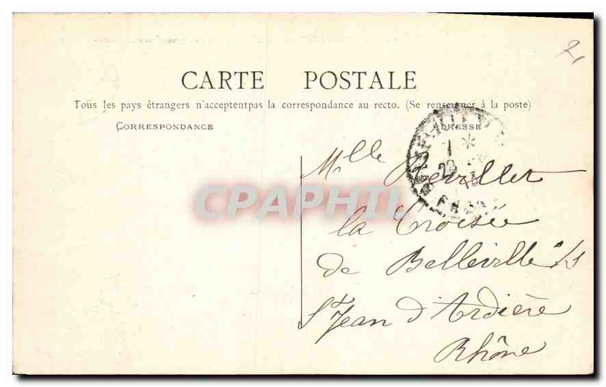 CPA Chateau de Royer  — Verso