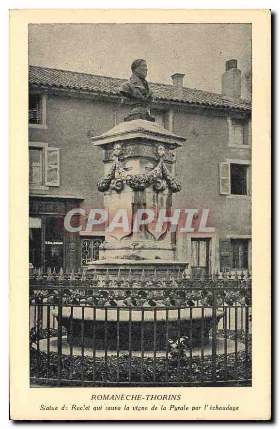 Romanèche-Thorins — Statue de Raclet qui sauva la vigne de la Purale par l'échaudage — A. Cottillon