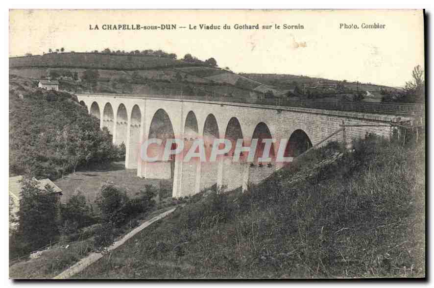 LA CHAPELLE-sous-DUN — Le Viaduc du Gothard sur le Sornin — Photo, Combilor