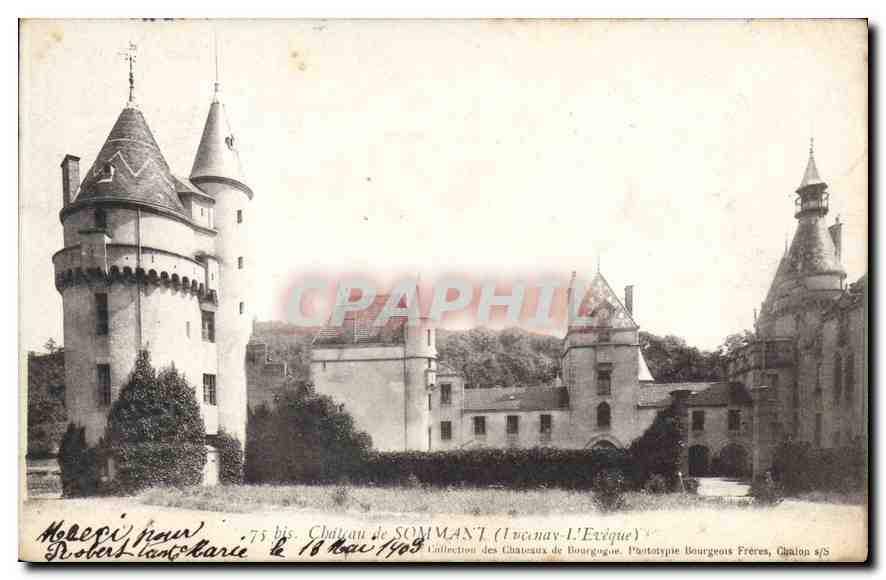 Château de Sommant (Ivernay-l'Exégue) — Collection des Châteaux de Bourgogne — Phototypie Bourgeois Frères, Chalon s/S