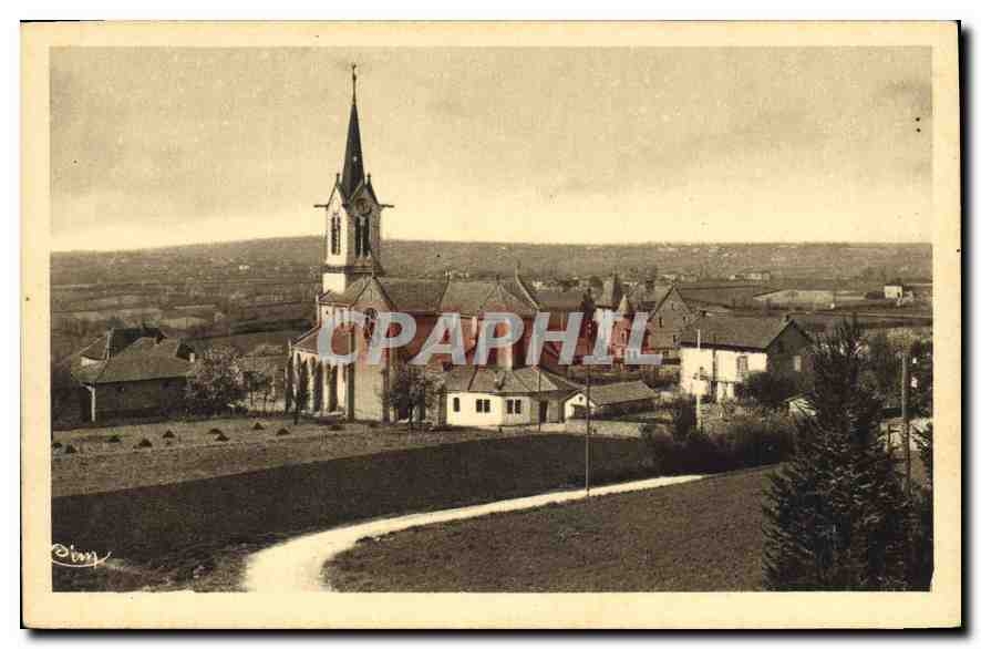 St-Igny-de-Roche — L'Église et le Château — Pelloigravure Combier, Mâcon
