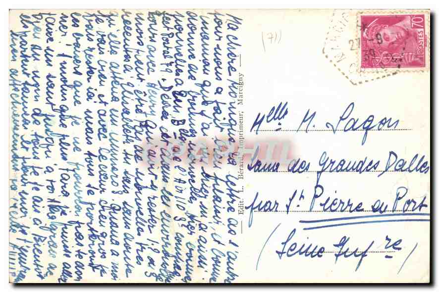 CPA Anzy le Duc Eglise Romane  — Verso