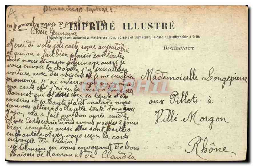 CPA Oye S et L Interieur de la Chapelle de Sancenay  — Rückseite