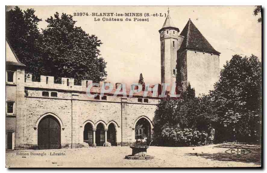 CPA Blanzy les Mines S et L Le Chateau du Plessi Plessis