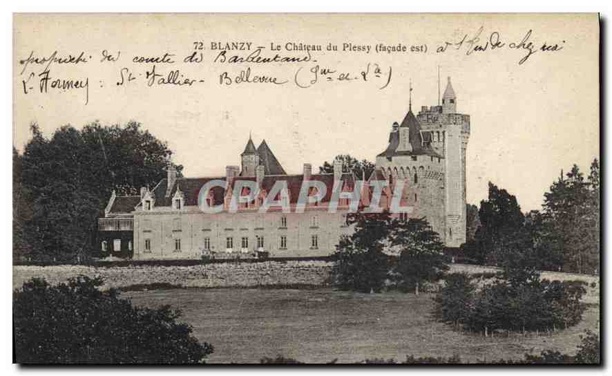 CPA Blanzy Le Chateau du Plessy 