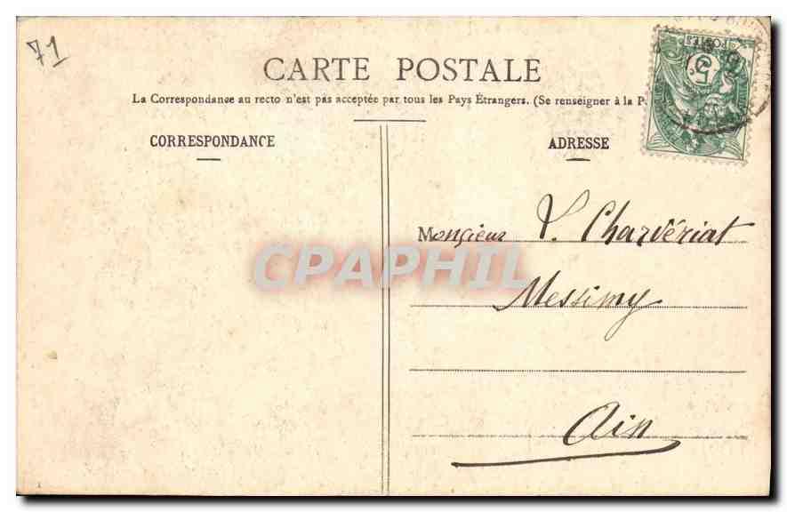 Blanzy - Château du Plessis — Cliché A. B., Maison des Magasins Réunis — Verso