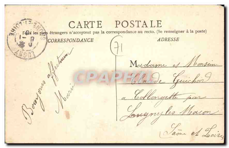 DOMPIERRE-les-ORMES — Le Rocher de la Montagne de Marcon — Édition E. Te — Reverso