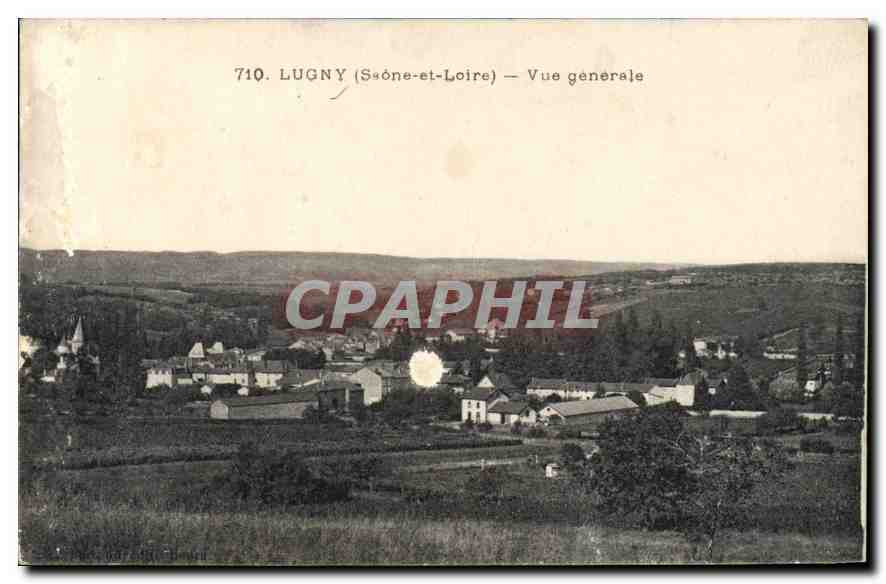 CPA Lugny Saone et Loire Vue generale 