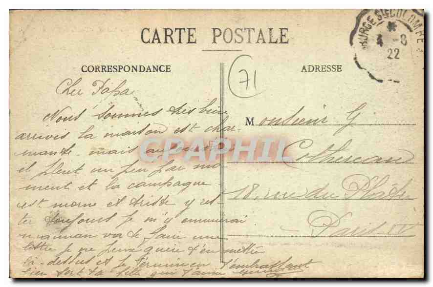 CPA Le Rousset d'Acon Bords de l'Avra  — Verso