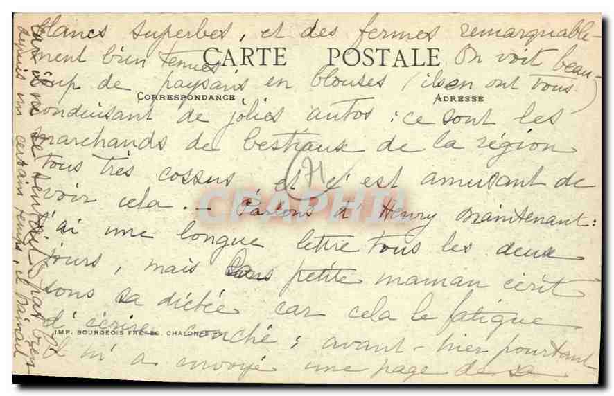 CPA Environs de Chauffailles Viaduc de Mussy sous Dun  — Rückseite